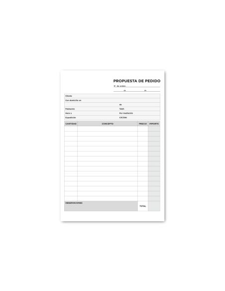 Talonario Liderpapel Pedidos Cuarto Original 122