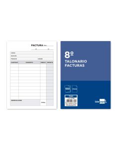 Talonario Liderpapel Facturas Octavo -Sin Iva- 101