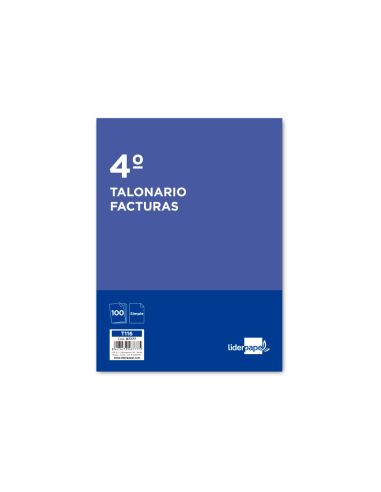 Talonario Liderpapel Facturas Cuarto -Con Iva- 116