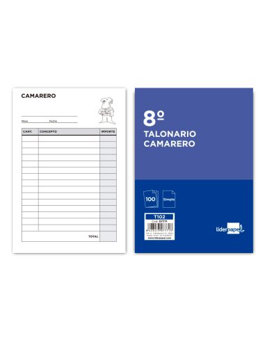 Talonario Liderpapel Camarero Octavo Sin Iva 102