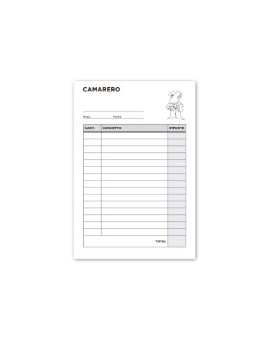 Talonario Liderpapel Camarero Octavo Sin Iva 102