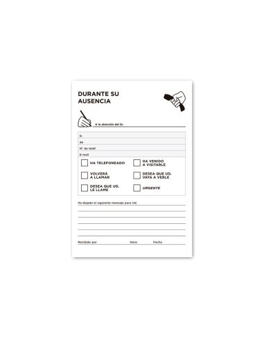 Talonario Liderpapel Ausentes Octavo Original 103