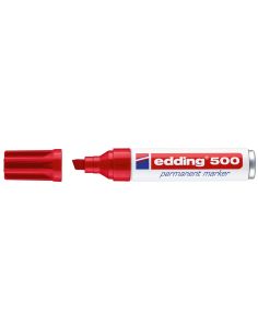Rotulador Rojo  Edding Marcador Permanente 500 Punta Biselada 7 Mm 2