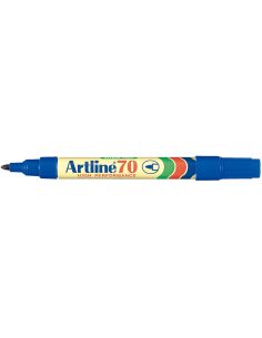 Rotulador Artline Marcador Permanente Ek-70 Azul Punta Redonda 1.5 Mm Papel Metal Y Cristal 2
