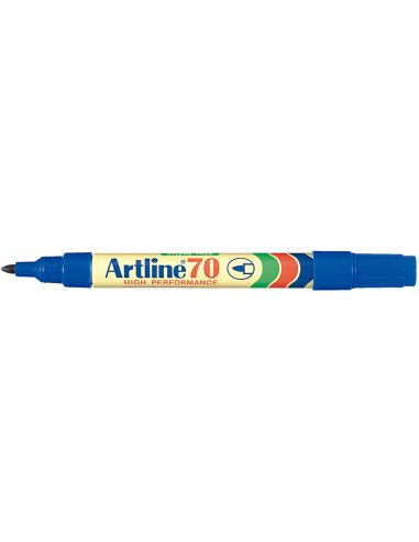 Rotulador Artline Marcador Permanente Ek-70 Azul Punta Redonda 1.5 Mm Papel Metal Y Cristal
