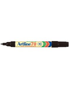 Rotulador Artline Marcador Permanente Ek-70 Negro Punta Redonda 1.5 Mm Papel Metal Y Cristal 2