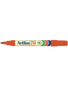 Rotulador Artline Marcador Permanente Ek-70 Rojo Punta Redonda 1.5 Mm Papel Metal Y Cristal 2
