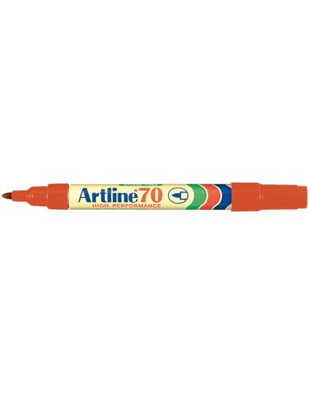 Rotulador Artline Marcador Permanente Ek-70 Rojo Punta Redonda 1.5 Mm Papel Metal Y Cristal