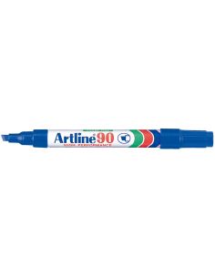 Rotulador Artline Marcador Permanente Ek-90 Azul Punta Biselada 5 Mm Papel Metal Y Cristal 2