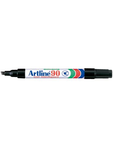Rotulador Artline Marcador Permanente Ek-90 Negro Punta Biselada 5 Mm Papel Metal Y Cristal