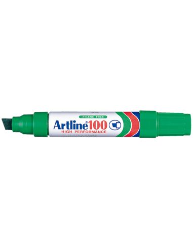 Rotulador Artline Marcador Permanente 100 Verde Punta Biselada