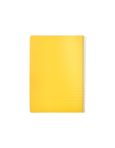 Cuaderno Espiral Liderpapel A4 Pautaguia Tapa Plastico 80H 90Gr Cuadro Pautado 3Mm Con Margen Color Amarillo