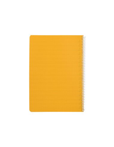 Cuaderno Espiral Liderpapel A4 Pautaguia Tapa Plastico 80H 90Gr Cuadro Pautado 4Mm Con Margen Color Amarillo