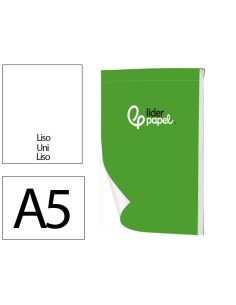 Bloc Notas Liderpapel Liso A5 80 Hojas 60G/M2 Perforado