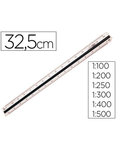 Escala M+R 1632.20 1:100-200-250-300-400-500 30 Cm Estuche Rigido Color