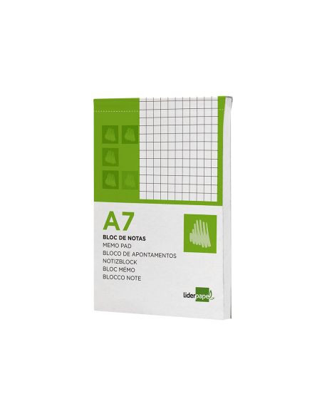 Bloc Notas Liderpapel Cuadro 4Mm A7 80 Hojas 60G/M2 Perforado