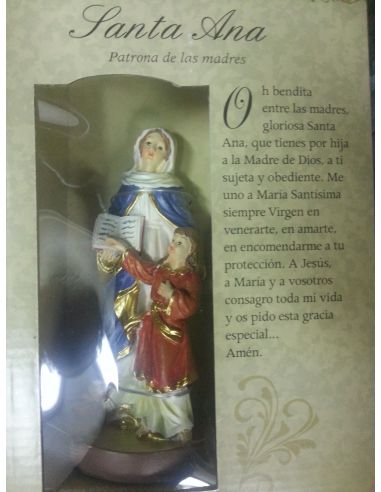 Santa Ana 12Cm Resina Con Oracion