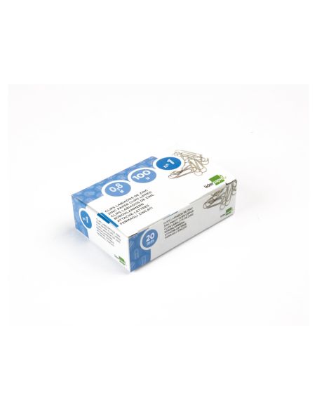 Clips Liderpapel Nº1 Labiados 20 Mm Caja De 100 Unidades