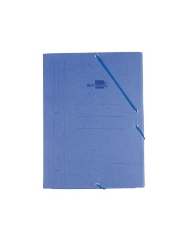 Carpeta Liderpapel Gomas Tres Solapas Carton Compacto Folio Color Azul