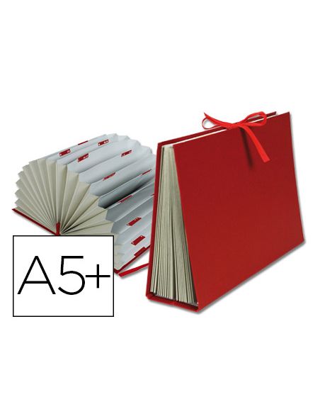 Carpeta Fuelle Liderpapel Cuarto Carton Forrado Burdeos