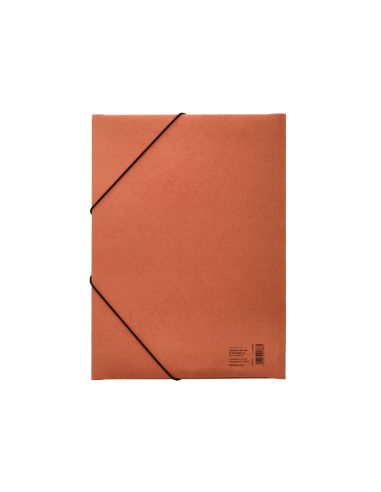 Carpeta Liderpapel Gomas Tres Solapas Carton Compacto Folio Color Cuero