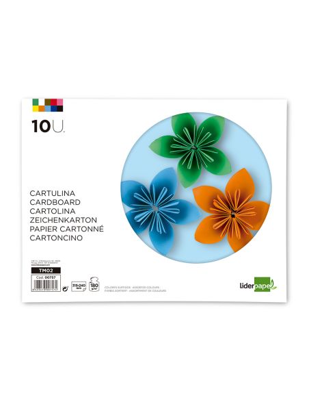Bloc Trabajos Manuales Liderpapel Cartulina 240X315Mm 10 Hojas Colores Surtidos