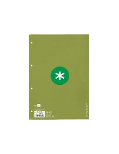 Recambio Antartik A4 80 Hojas 90Gr Cuadro 5Mm 4 Taladros 1 Banda Con Marco Color Verde 2