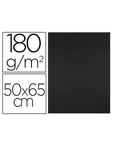 Cartulina Liderpapel 50X65 Cm 180G/M2 Negro Paquete De 25 Hojas