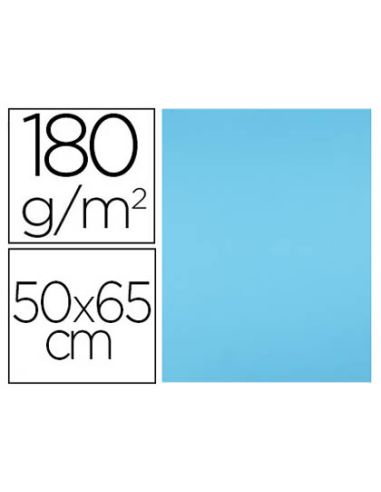Cartulina Liderpapel 50X65 Cm 180G/M2 Celeste Paquete De 25 Hojas