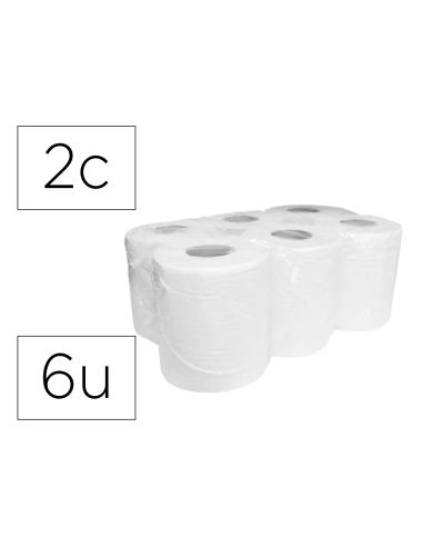 Papel Secamanos Dahi 2 Capas Celulosa Lisa 210 Mm X 150 Mt Paquete De 6 Rollos