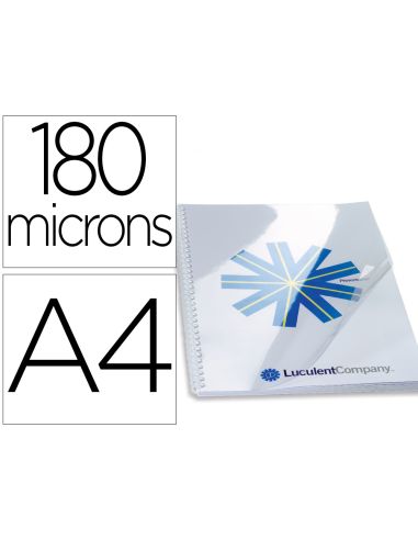 Tapa De Encuadernacion Gbg Pvc Cristal Transparente 180 Mc Din A4 Pack De 100 Unidades