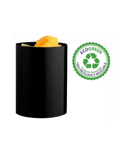 Papelera Plastico Archivo 2000 Ecogreen 100% Reciclada 18 Litros Color Negro 260X335 Mm
