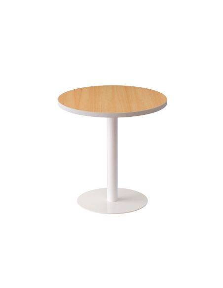 Mesa De Recepcion Paperflow Easydesk Redonda Diametro 60 Cm Estructura Blanca Tablero