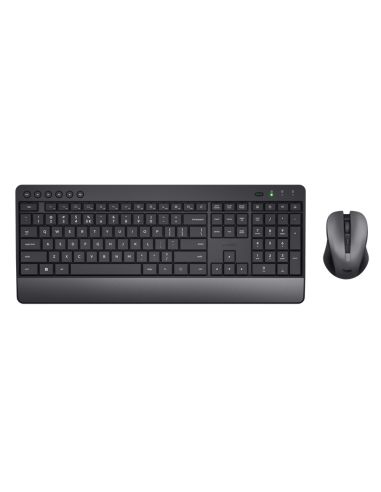 Set Teclado + Raton Trust Trezo Inalambrico Eco Usb Micro Color Negro