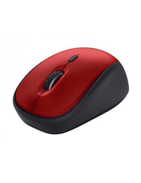 Raton Trust Yvi+ Optico Inalambrico Eco 4 Botones 800/1600 Dpi Usb 2.0 Color Rojo
