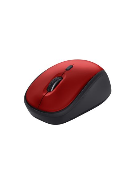 Raton Trust Yvi+ Optico Inalambrico Eco 4 Botones 800/1600 Dpi Usb 2.0 Color Rojo