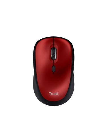 Raton Trust Yvi+ Optico Inalambrico Eco 4 Botones 800/1600 Dpi Usb 2.0 Color Rojo