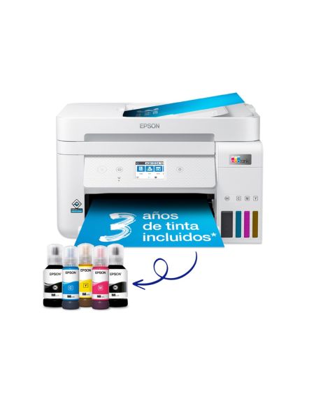 Equipo Multifuncion Epson Ecotank Et-4856 Tinta 33 Ppm Escaner Copiadora Impresora Fax Bandeja Entrada 250 Hojas