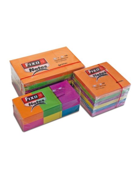 Paquete 6 blocs 100 h. notas adhesivas 76 x 76 neon