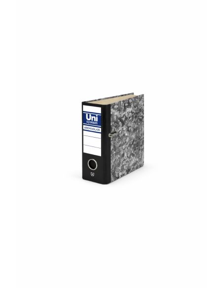 Archivador Jaspeado Papel 2 Mm Novoclas 1/4 Apaisado 65Mm Negro Fsc Novoclas Unisystem