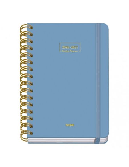 Agenda Premium Azul 2026-2027 Día Página Tamaño A5