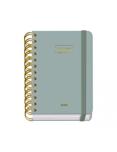 Agenda Premium Verde 2026-2027 Día Página Tamaño A6