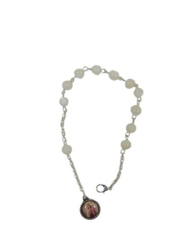 Pulsera Redonda Madreperla Virgen Del Carmen