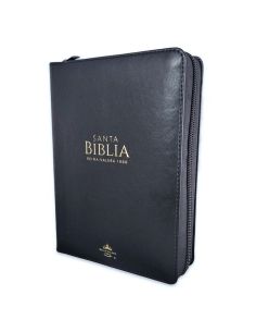 Biblia Rvr60 Portátil Letra Grande 11 puntos I/Piel Con Cierre Negro