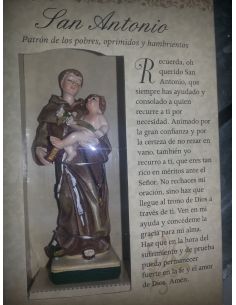 San Antonio12Cm Resina Con Oracion
