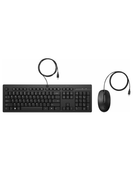 Set Teclado + Raton Hp Combo 225 Usb-A Longitud Cable 180 Cm Color Negro