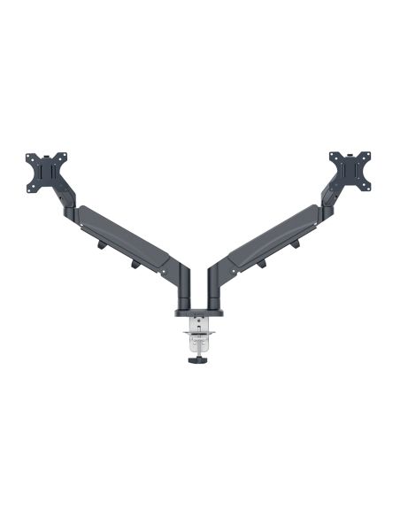 Brazo Para Monitor Y Portatil Leitz Ergo Spacesaving Dual Gris Oscuro