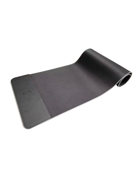 Alfombrilla Para Raton Q-Connect Con Cargador Inalambrico E Iluminacion Rgb Color Negro 800X300X4 Mm