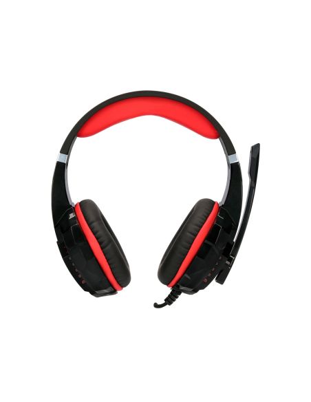 Auricular Q-Connect Con Microfono Ajustable E Iluminacion Led Color Negro