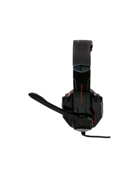 Auricular Q-Connect Con Microfono Ajustable E Iluminacion Led Color Negro